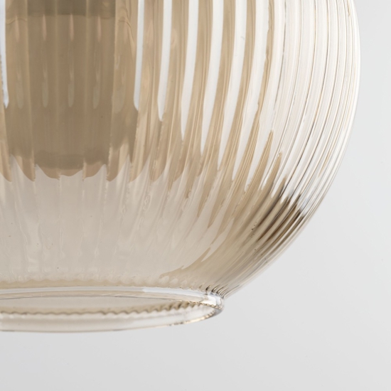 lampada a sospensione sfera di vetro ambra per camera da letto